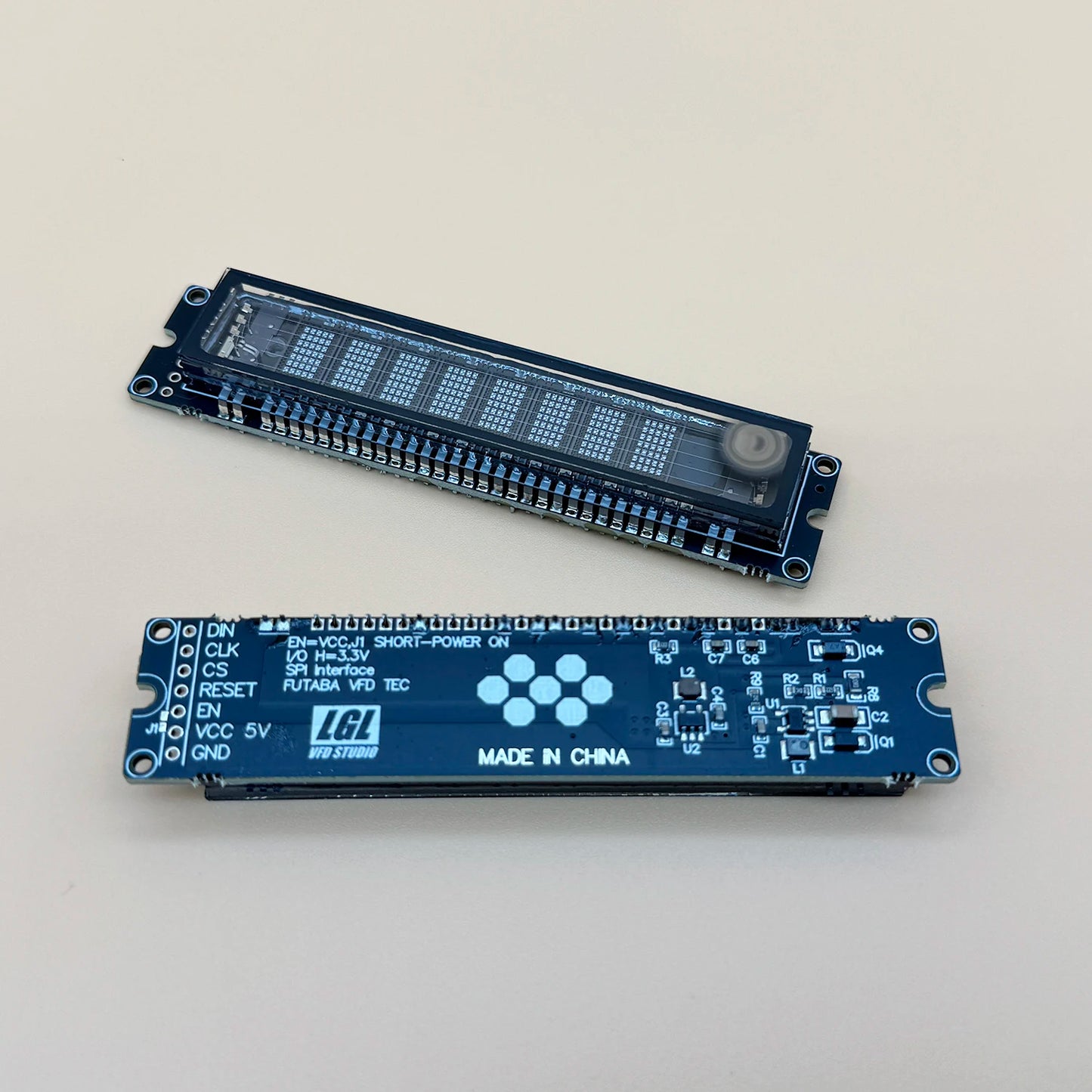 8 Bit 16-Bit Dot Matrix Board VFD Module Screen Graphical Lattice for Arduino C51 STM32 Microcontroller VFD Fluorescent Display