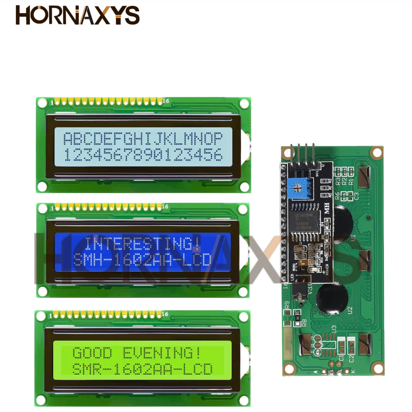 LCD1602+I2C Module Blue / Yellow Green Screen 16x2 Character LCD Display I2C Interface 5V for Arduino