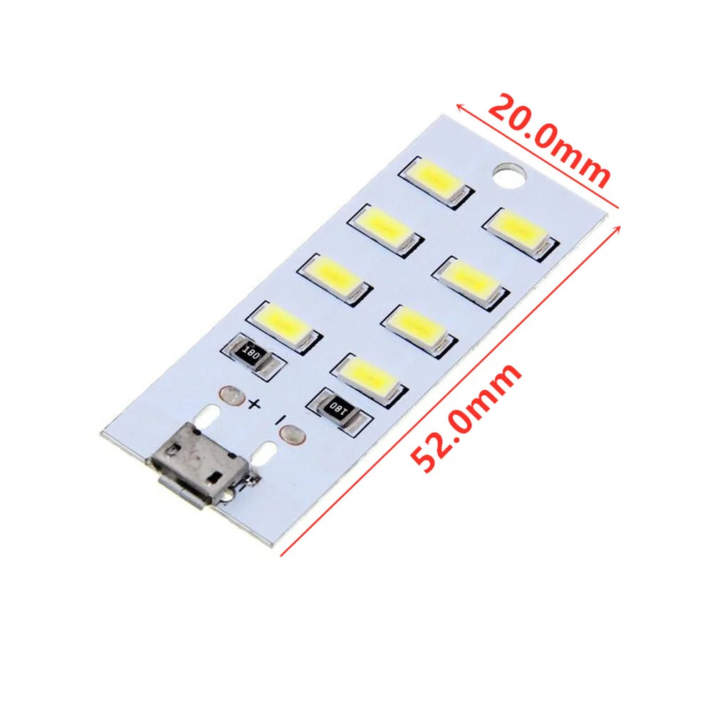 SMD 5V 430mA~470mA White Mirco USB 5730 LED Lighting Panel