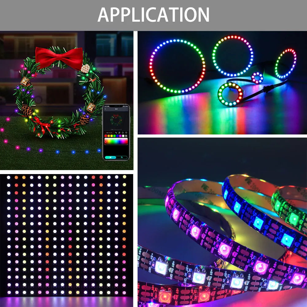 Mini WS2812B WS2811 LED Pixels Strip Light Controller 3 Keys DC USB SP621E Music Bluetooth APP Control DC5V-24V