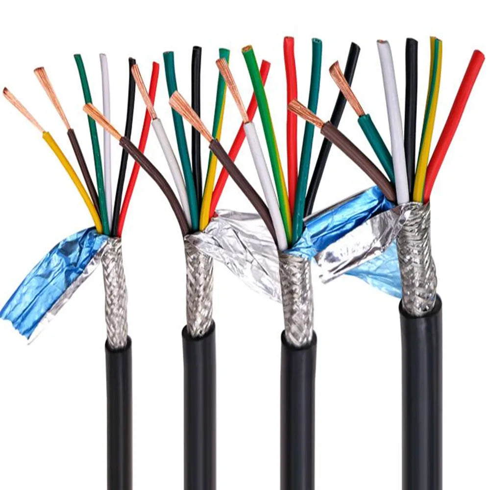 5m Shielded Wire 2 3 4 5 6 8 10 12 14 Core Control Signal Line 22AWG PVC cable