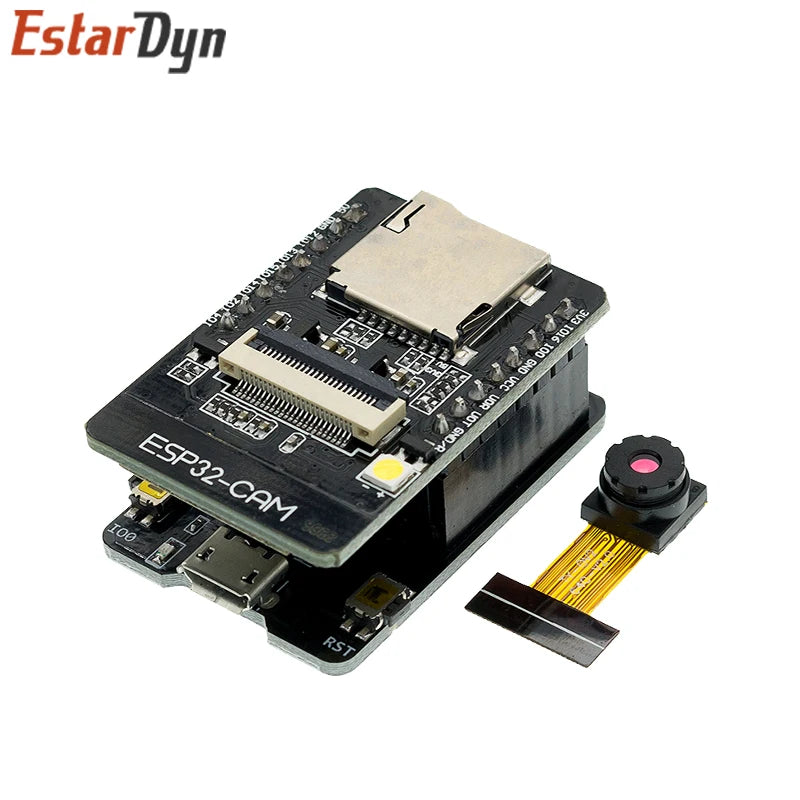 ESP32-CAM Development Board with Micro USB, CH340G Serial to WiFi, Bluetooth, and OV2640 Camera