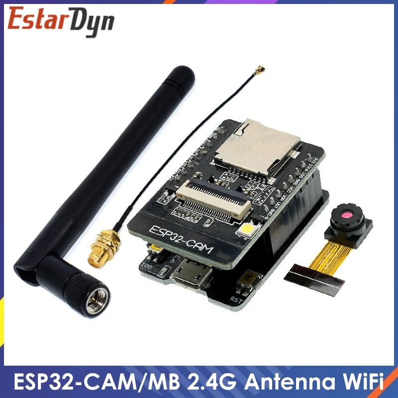 ESP32-CAM Development Board with Micro USB, CH340G Serial to WiFi, Bluetooth, and OV2640 Camera