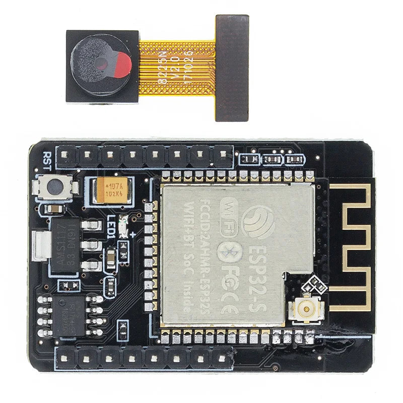 ESP32-CAM Development Board with Micro USB, CH340G Serial to WiFi, Bluetooth, and OV2640 Camera