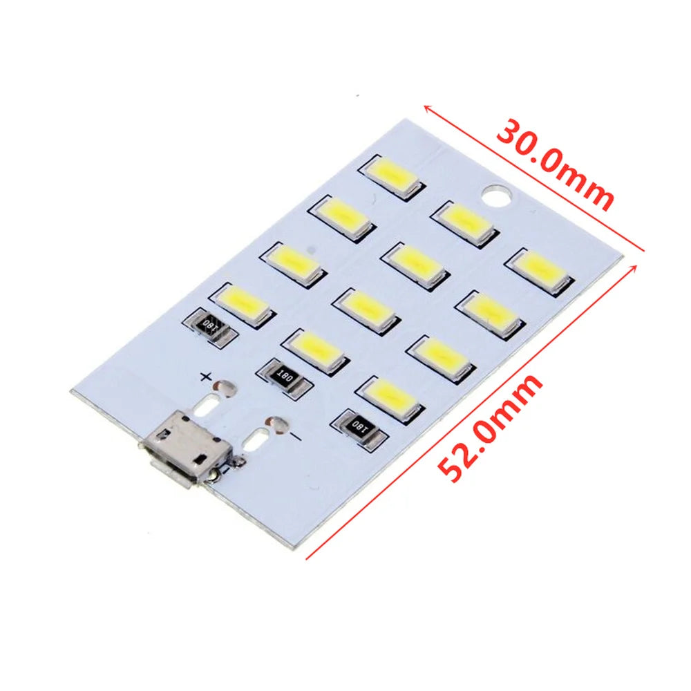 Premium 5730 SMD 5V LED Lighting Panel with Micro USB - Emergency Night Light and Mobile Illumination Solution