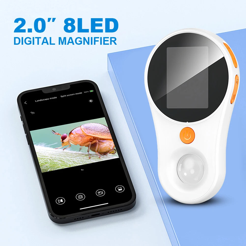 500X Magnification Handheld Digital Microscope Electronic Coin Magnifier Magnifier Magnifying Glass