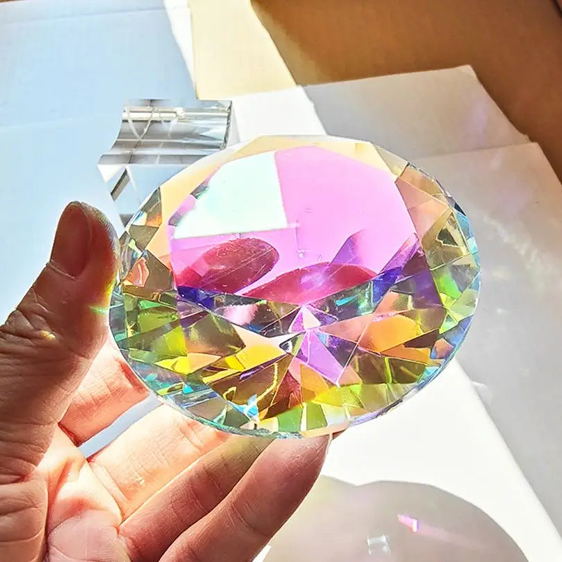 30-80mm Crystal Diamond Paperweight Decorative Rainbow Maker Prism