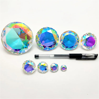 30-80mm Crystal Diamond Paperweight Decorative Rainbow Maker Prism