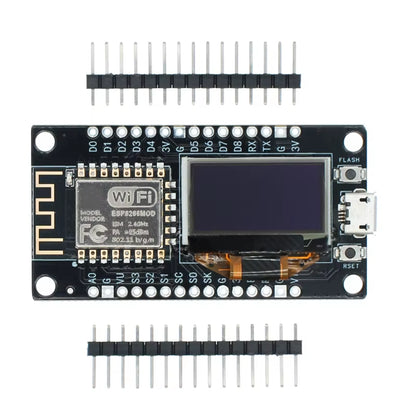 Nodemcu ESP8266 Development Board with 0.96-Inch OLED Display, CH340G ESP-12F WiFi Module, and Type-C USB for Arduino and MicroPython