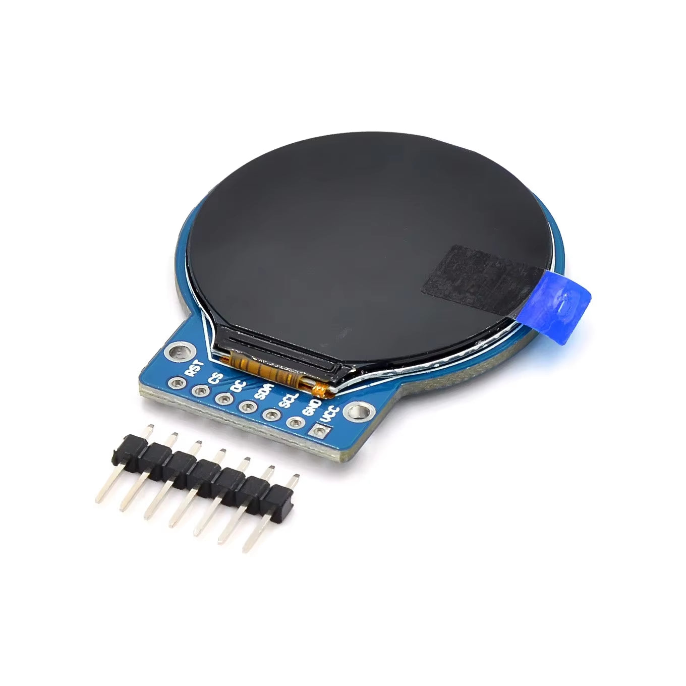 1.28-Inch Round RGB TFT LCD Display Module with GC9A01 Driver, 240x240 Resolution, 4-Wire SPI Interface for Arduino